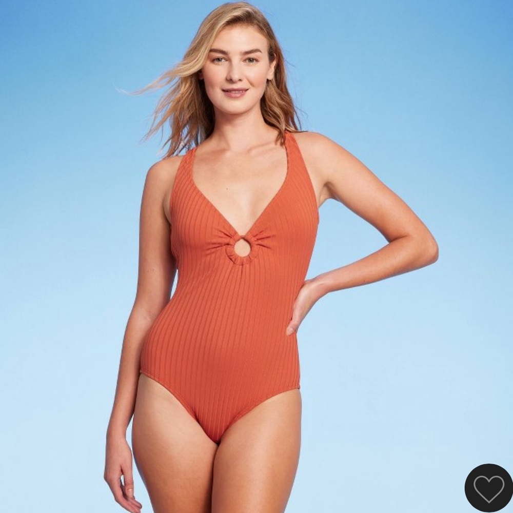 Kona Sol One Piece Swim - Apricot Orange NWOT